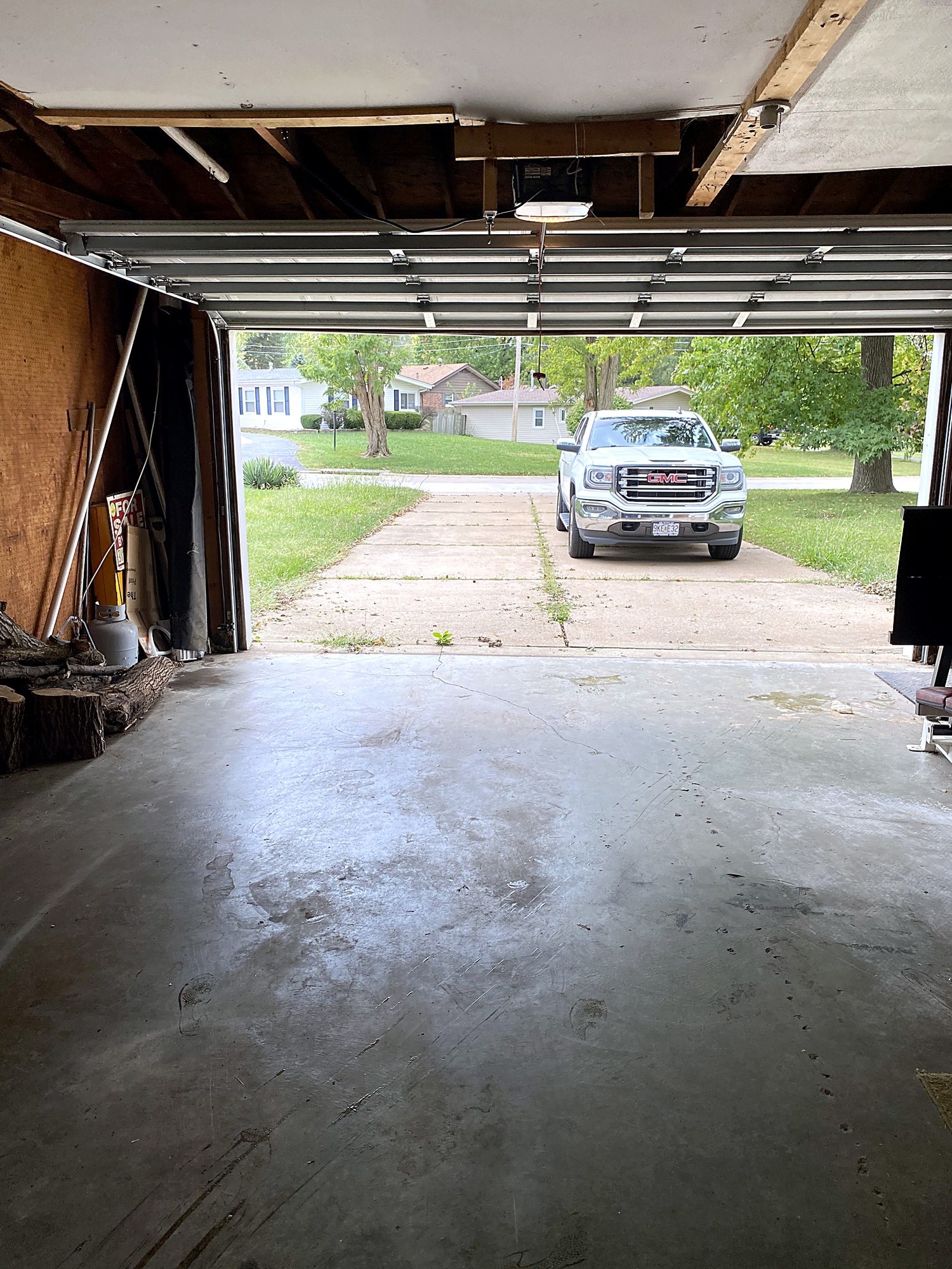 Inside the 2-car garage
