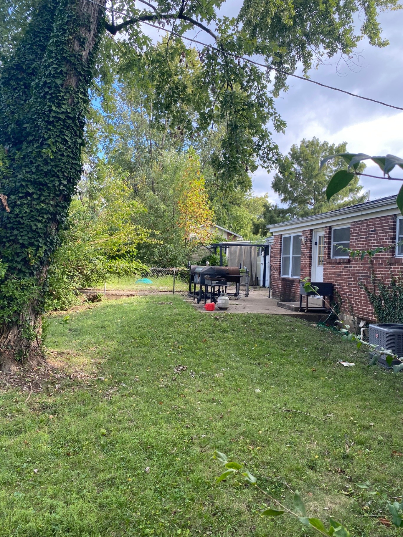 Backyard toward patio & grill